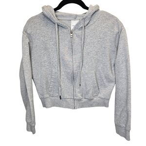 Germinate Women's S 100% Cotton Gray Zip-Up Hoodie